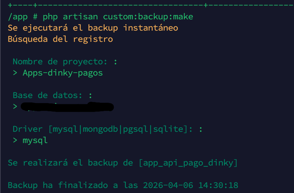 App Core Backup Dinky