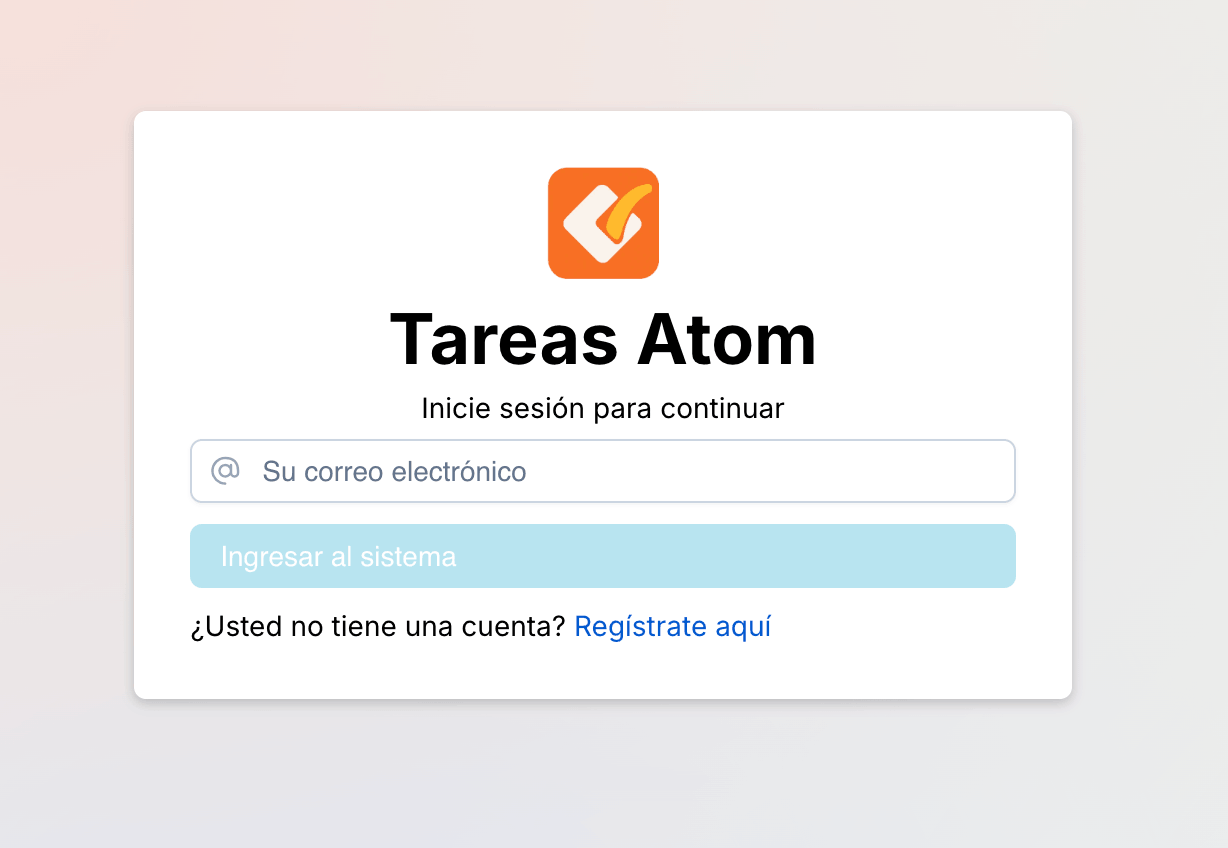 Pantalla de autenticación