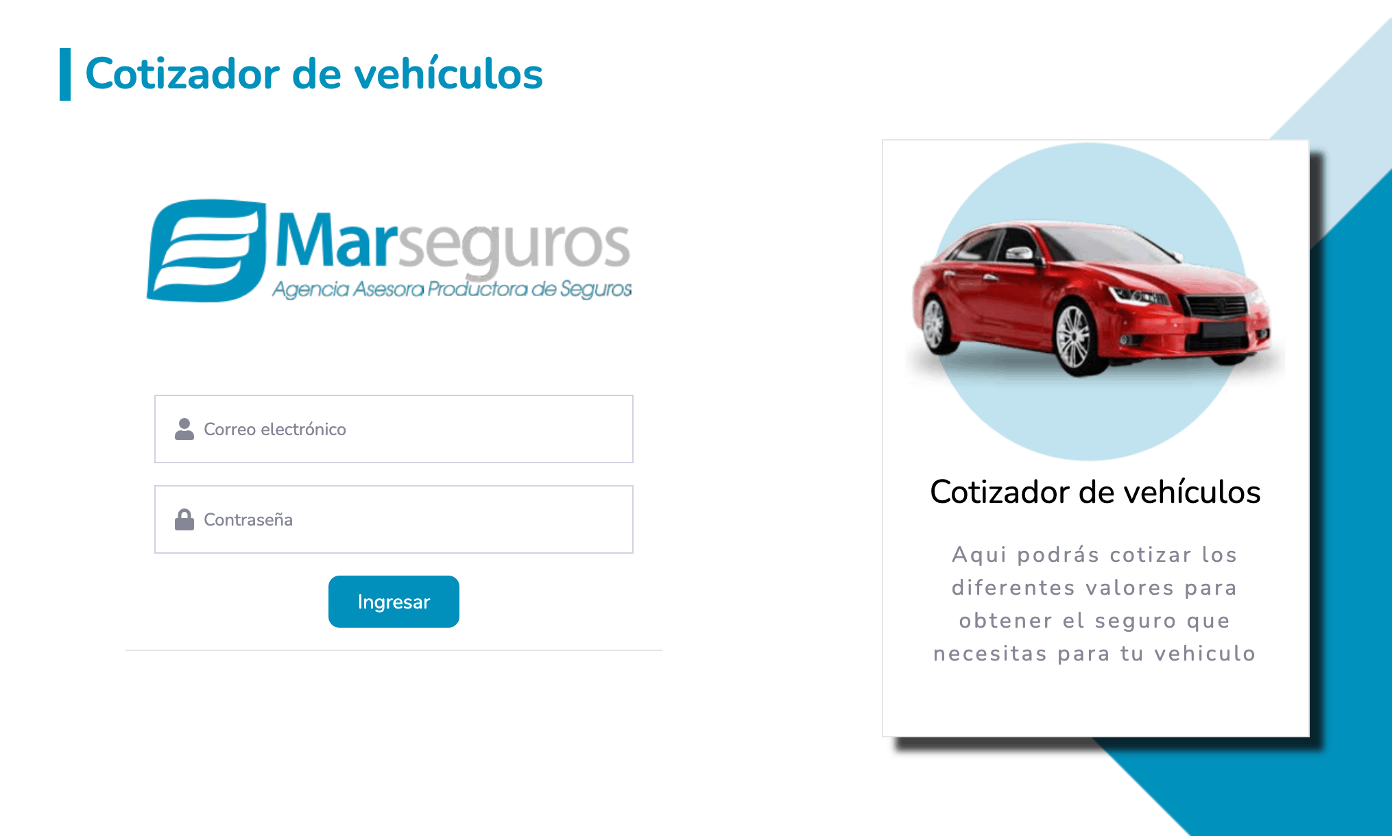 Cotizador vehicular
