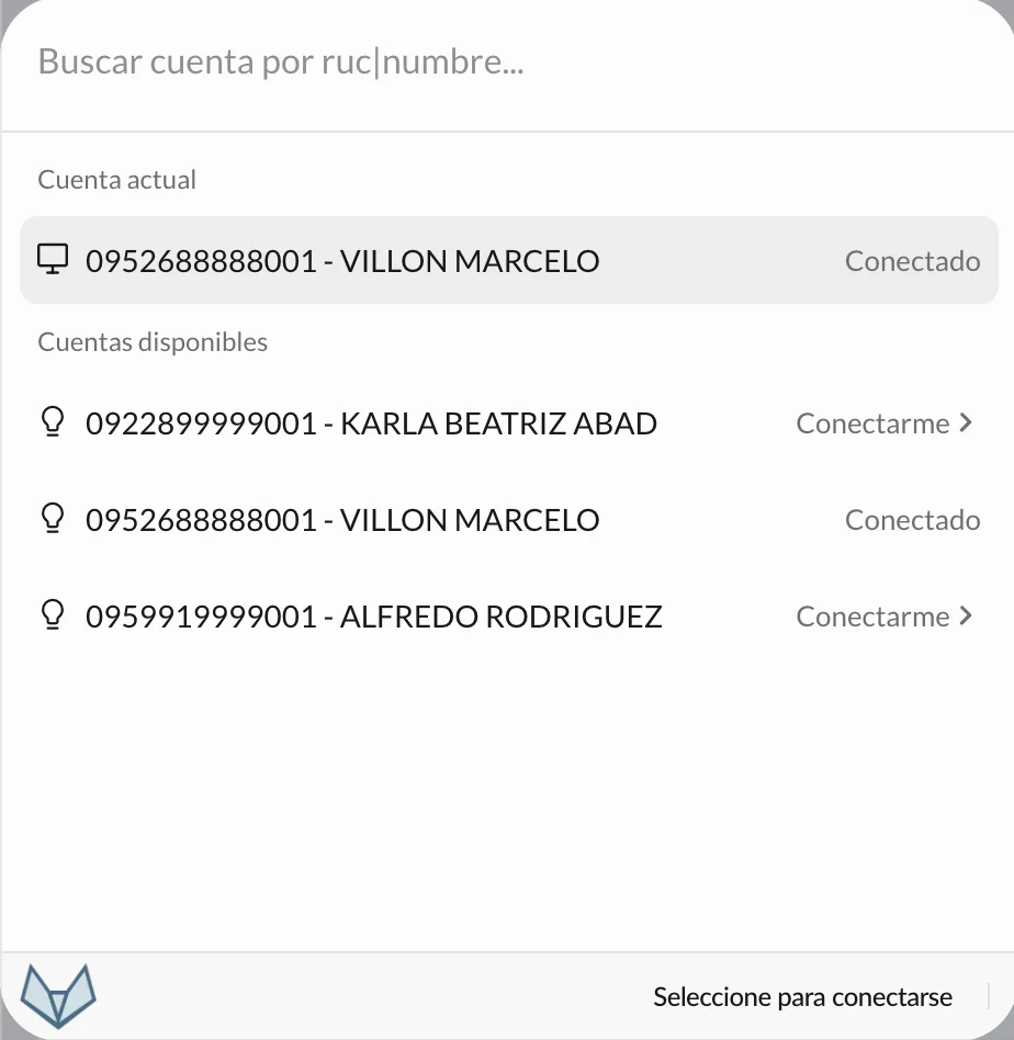 Mis cuentas — multi-empresa