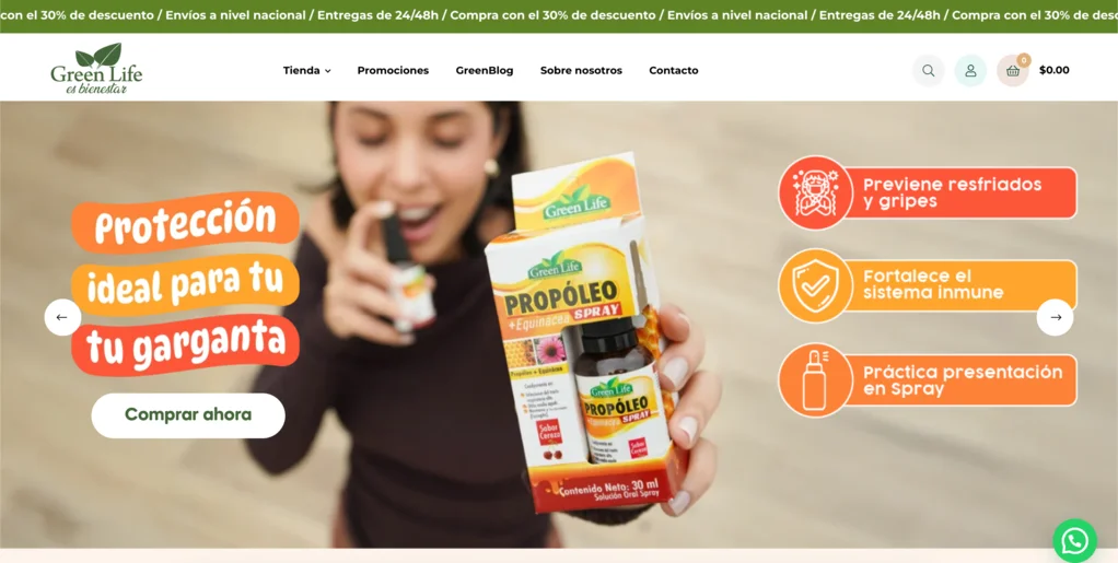 E-Commerce GreenLife - Vitaminas y Suplementos Naturales