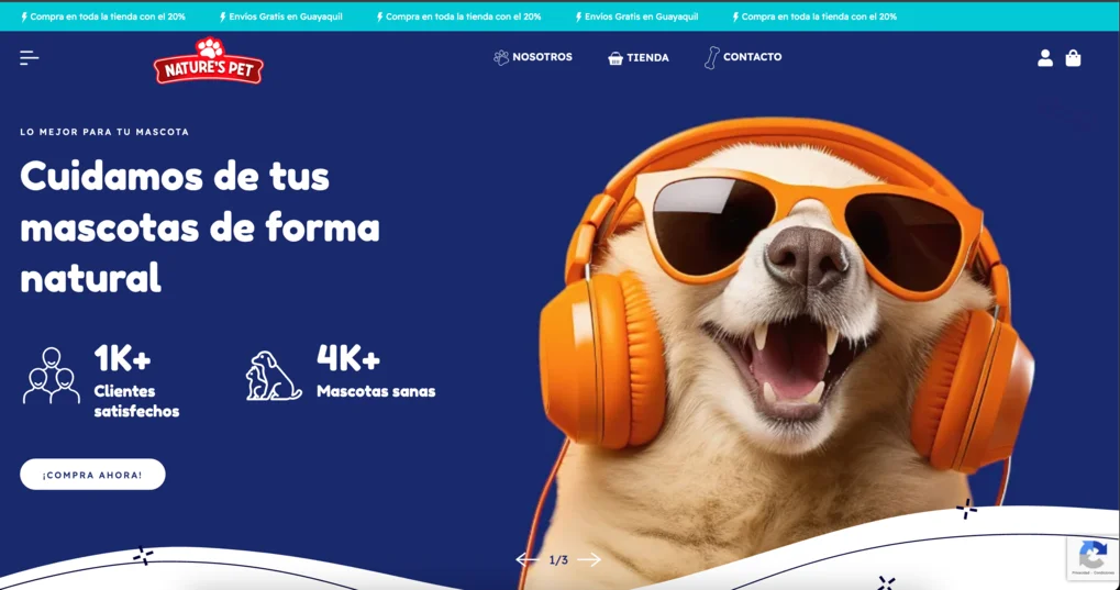 E-Commerce para sitio web NaturesPet