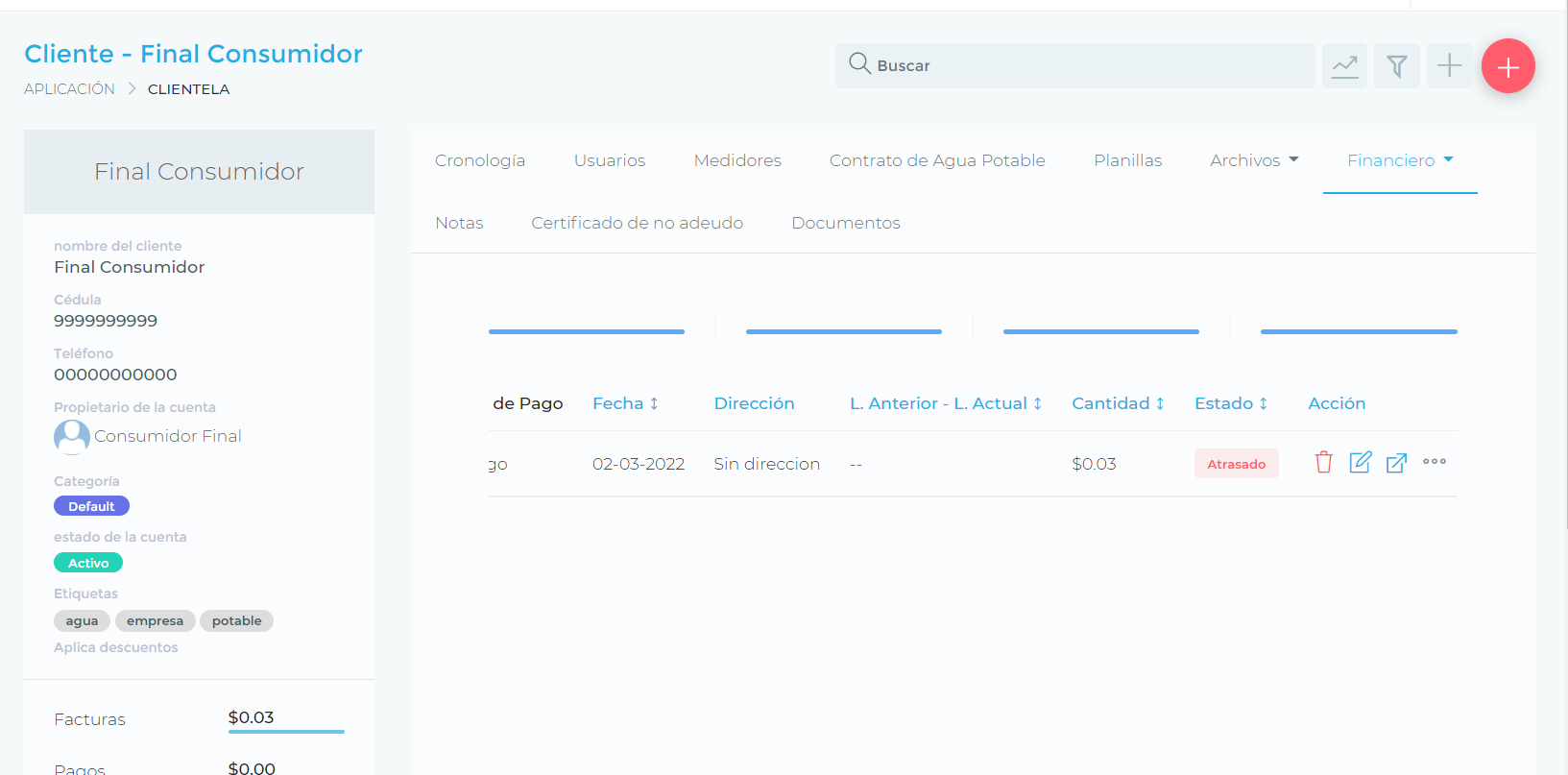 Sistema de Recaudación con Facturación Electrónica para Empresa de Agua Potable