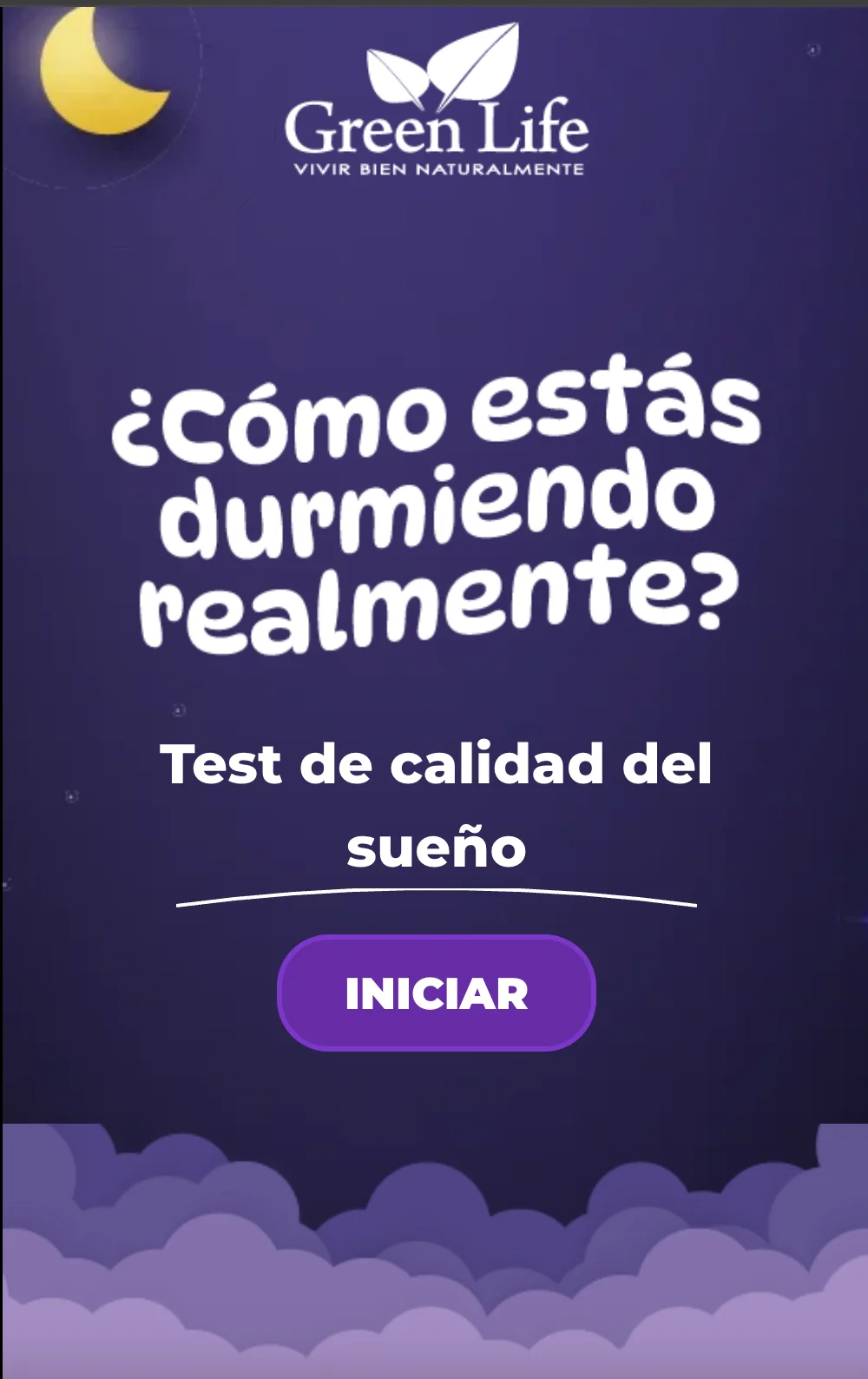 Página de inicio Test Calidad de Sueño